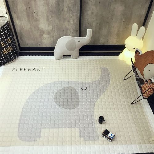  Mangadua Large Thicken Cotton Baby Playmat Educational Crawling Mat Nursery Rug Activity Gym (Rabbit)