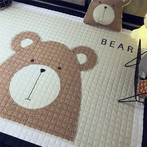  Mangadua Large Thicken Cotton Baby Playmat Educational Crawling Mat Nursery Rug Activity Gym (Rabbit)