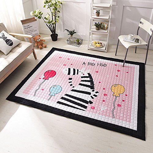  Mangadua Large Thicken Cotton Baby Playmat Educational Crawling Mat Nursery Rug Activity Gym (City)