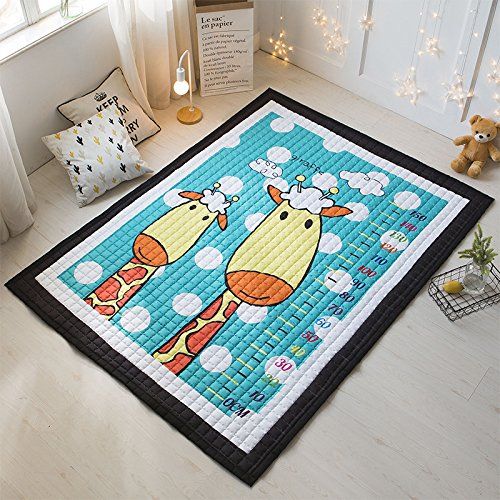  Mangadua Large Thicken Cotton Baby Playmat Educational Crawling Mat Nursery Rug Activity Gym (City)