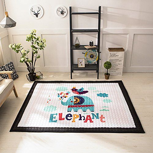  Mangadua Large Thicken Cotton Baby Playmat Educational Crawling Mat Nursery Rug Activity Gym (City)