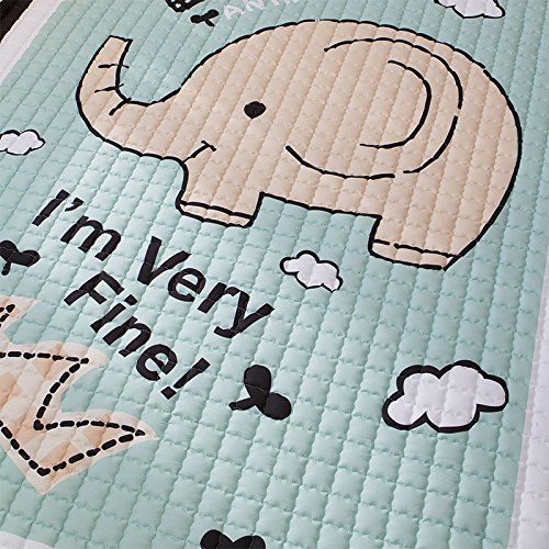  Mangadua Large Thicken Cotton Baby Playmat Educational Crawling Mat Nursery Rug Activity Gym (City)