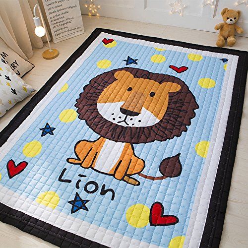  Mangadua Large Thicken Cotton Baby Playmat Educational Crawling Mat Nursery Rug Activity Gym (City)