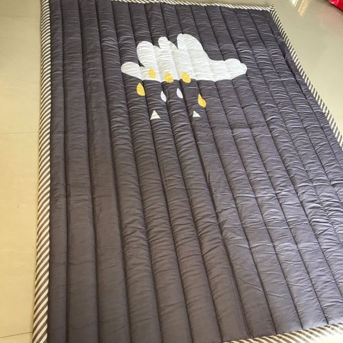  Mangadua Large Thicken Cotton Baby Playmat Educational Crawling Mat Nursery Rug Activity Gym (Catch the Star)