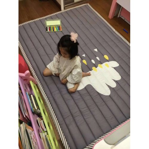  Mangadua Large Thicken Cotton Baby Playmat Educational Crawling Mat Nursery Rug Activity Gym (Catch the Star)