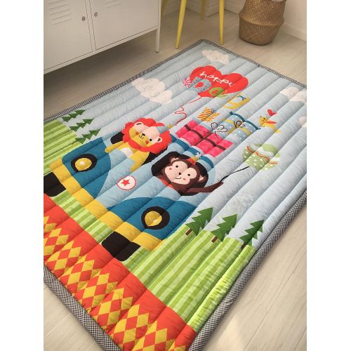  Mangadua Large Thicken Cotton Baby Playmat Educational Crawling Mat Nursery Rug Activity Gym (Catch the Star)