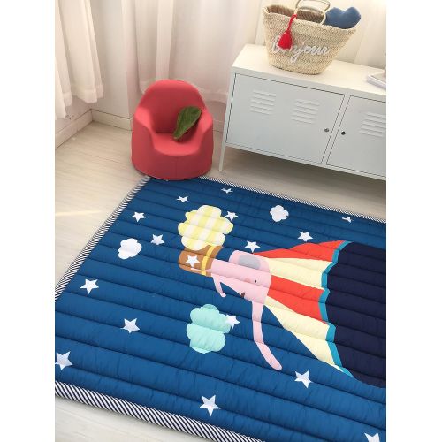  Mangadua Large Thicken Cotton Baby Playmat Educational Crawling Mat Nursery Rug Activity Gym (Catch the Star)