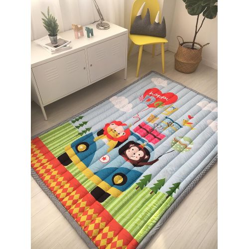  Mangadua Large Thicken Cotton Baby Playmat Educational Crawling Mat Nursery Rug Activity Gym (Catch the Star)