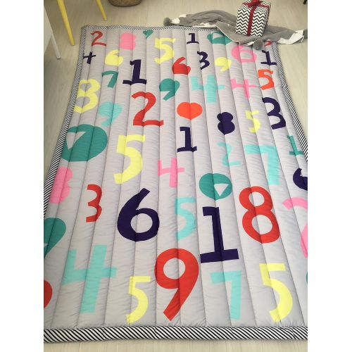  Mangadua Large Thicken Cotton Baby Playmat Educational Crawling Mat Nursery Rug Activity Gym (Catch the Star)