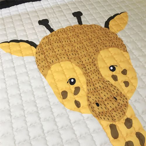  Mangadua Large Thicken Cotton Baby Playmat Educational Crawling Mat Nursery Rug Activity Gym (Giraffe)