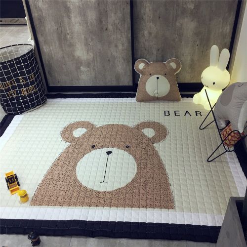  Mangadua Large Thicken Cotton Baby Playmat Educational Crawling Mat Nursery Rug Activity Gym (Giraffe)