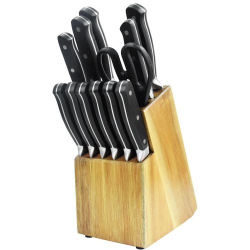  Mangoleaf Chef Knife Sets, 13pcs Professional Stainless Steel Kitchen Chef Knife Block Set