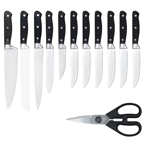  Mangoleaf Chef Knife Sets, 13pcs Professional Stainless Steel Kitchen Chef Knife Block Set