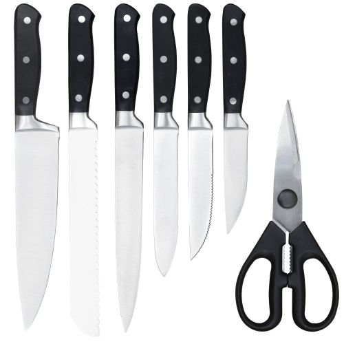  Mangoleaf Chef Knife Sets, 13pcs Professional Stainless Steel Kitchen Chef Knife Block Set