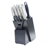 Mangoleaf Knife Set, Professional Black 13pcs Stainless Steel Kitchen Knife Block Set