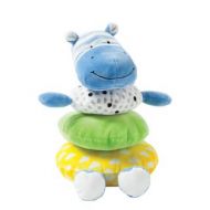 Manhattan Toy Soft Stacker Blue Hippo Multicolor Fabric Baby Toy by Manhattan Toy