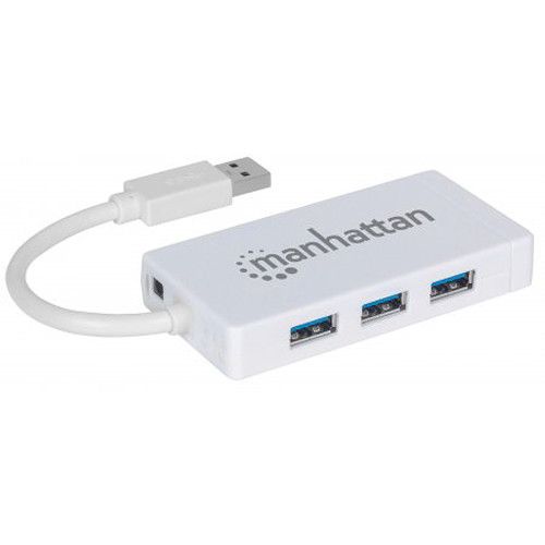  Manhattan 3-Port USB 3.0 Hub with Gigabit Ethernet Adapter