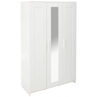 Manhattan IKEA Brimnes Home Bedroom Wardrobeswardrobe with 3 Doors, White 103.947.18, 46x74 3/4, Multicolor