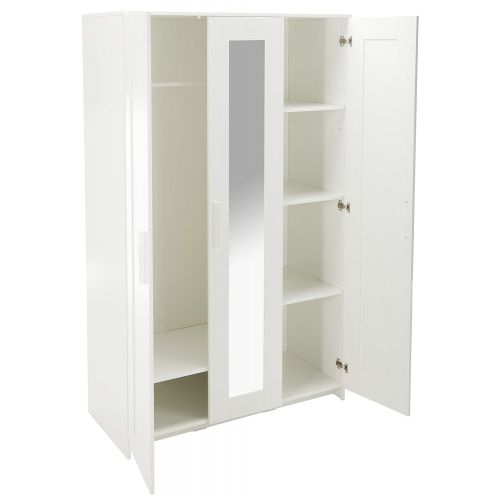 이케아 Manhattan IKEA Brimnes Home Bedroom Wardrobeswardrobe with 3 Doors, White 103.947.18, 46x74 3/4, Multicolor