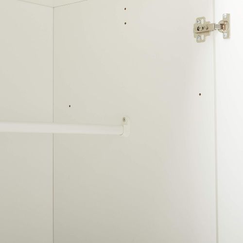 이케아 Manhattan IKEA Brimnes Home Bedroom Wardrobeswardrobe with 3 Doors, White 103.947.18, 46x74 3/4, Multicolor