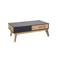 Manhattan Comfort Jackie Modern Coffee Table, Dark Grey