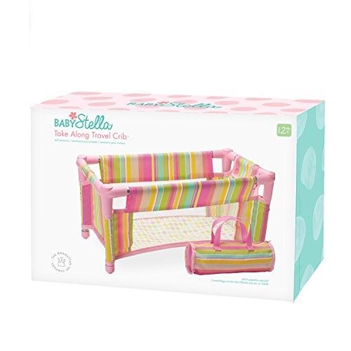  Manhattan Toy Baby Stella Take Along Travel Crib Pack and Play Accessory for Nurturing Dolls