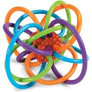 Manhattan Toy Winkel Rattle & Sensory Teether Toy, Blue/Green/Orange, 5 Inch x 4 Inch x 3.5 Inch