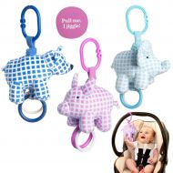 Manhattan Toy Company (Set of 3) Newborn Baby Toys Plush Jiggle Hanging Toys for Babies Teething