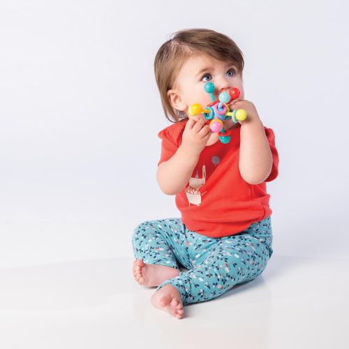  [아마존베스트]Manhattan Toy Atom Rattle & Teether Grasping Activity Baby Toy