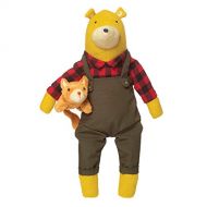 Manhattan Toy Lemon The Bear + Kitty, Stuffed Animal Bear and Kitten, 16