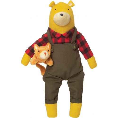  Manhattan Toy Lemon The Bear + Kitty, Stuffed Animal Bear and Kitten, 16