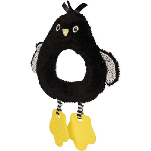  Manhattan Toy Wimmer-Ferguson Penguin Circle Rattle with Textured Teethers Baby Toy