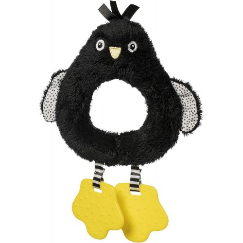  Manhattan Toy Wimmer-Ferguson Penguin Circle Rattle with Textured Teethers Baby Toy