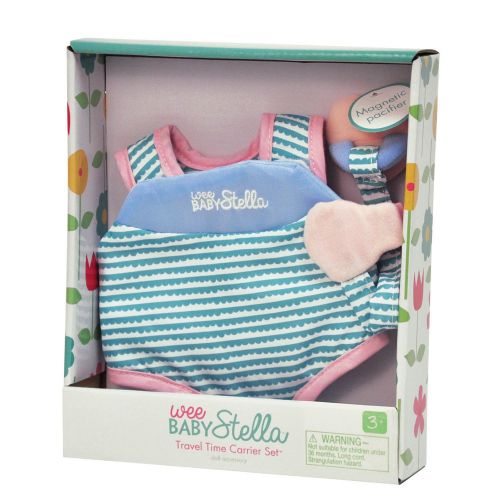  Manhattan Toy Wee Baby Stella Travel Time Carrier Set and Delightful Diaper Bag Baby Doll Accessories