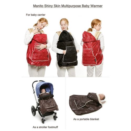  Manito Shiny Skin Infant Carrier Warmer / Bunting / Stroller Footmuff - Red (4 Available Colors)