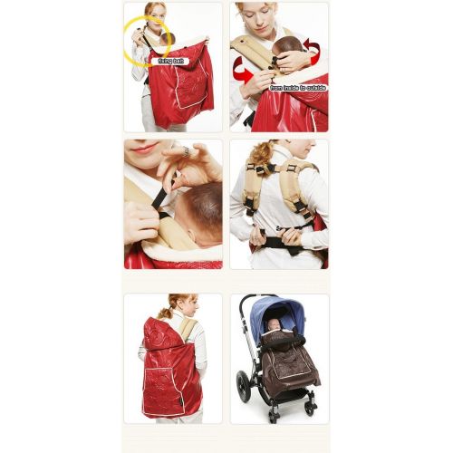  Manito Shiny Skin Infant Carrier Warmer / Bunting / Stroller Footmuff - Red (4 Available Colors)