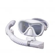Mankvis Advanced Snorkel Set, Adult Snorkeling Snorkeling Flat Lens 180° Panoramic Dry Anti-Fog Leak-Proof Diving Mask