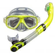 Mankvis Adult Snorkeling Diving Mask, Snorkel Set Full Dry Leakproof, Can Be Equipped with Myopia Lenses