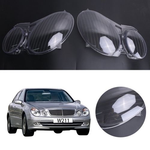  Mann Jade 1 Pair Headlight Headlamp Clear Lens Plastic Shell Cover For Mercedes Benz E-CLASS W211 E320 2006-2008