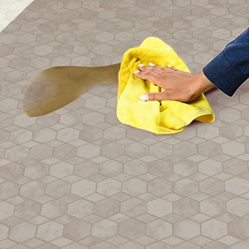  Mannington Vinyl Floor Mat, Durable, Soft and Easy to Clean, Ideal for Highchair Floor Mat, Mudroom Mat or Play Mat. Freestyle, Shell Oceana Pattern (4 ft x 4 ft)