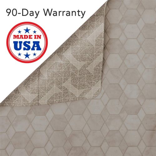  Mannington Vinyl Floor Mat, Durable, Soft and Easy to Clean, Ideal for Highchair Floor Mat, Mudroom Mat or Play Mat. Freestyle, Shell Oceana Pattern (4 ft x 4 ft)