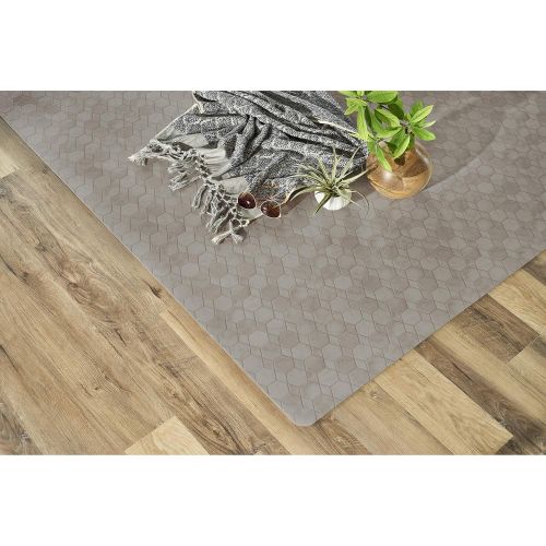  Mannington Vinyl Floor Mat, Durable, Soft and Easy to Clean, Ideal for Highchair Floor Mat, Mudroom Mat or Play Mat. Freestyle, Shell Oceana Pattern (4 ft x 4 ft)