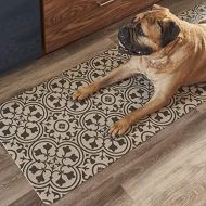 Mannington Vinyl Floor Mat, Durable, Soft and Easy to Clean, Ideal for Kitchen Floor, Mudroom or Pet Food Mat. Freestyle, Wrought Iron Deco Pattern (2 ft x 3 ft)