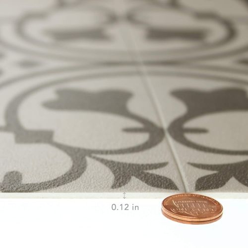  Mannington Vinyl Floor Mat, Durable, Soft and Easy to Clean, Ideal for Kitchen Floor, Mudroom or Pet Food Mat. Freestyle, Wrought Iron Deco Pattern (2 ft x 3 ft)