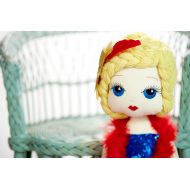 Rocketta: Handmade Cloth Doll by Manolitas, Heirloom Doll, Keepsake Doll, Collectors Doll, Cloth Doll, Fabric Doll, Art Doll, Gift Doll