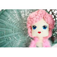 Bombshell: Handmade Cloth Doll by Manolitas, Heirloom Doll, Keepsake Doll, Collectors Doll, Cloth Doll, Fabric Doll, Art Doll, Gift Doll