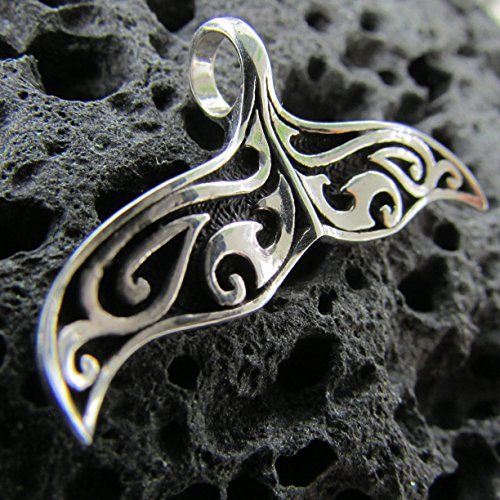  Manta Ray Bliss Hawaii Handmade Jewelry Whale Tail Necklace Pendant Large | Sterling Silver | Ocean | Beach | Gift | Jewelry | Handmade | Unique