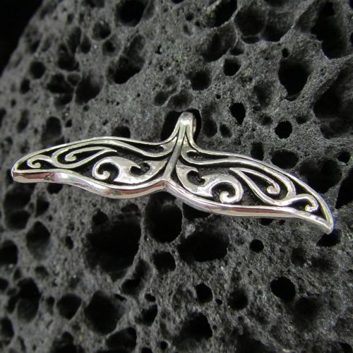  Manta Ray Bliss Hawaii Handmade Jewelry Whale Tail Necklace Pendant Large | Sterling Silver | Ocean | Beach | Gift | Jewelry | Handmade | Unique