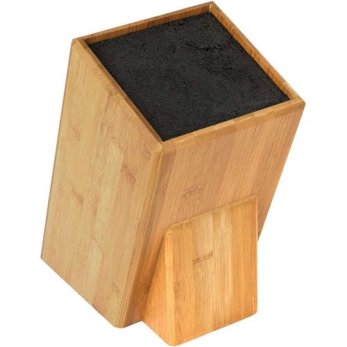  Mantello XL Universal Bamboo Wood Knife Block Storage Holder Organizer