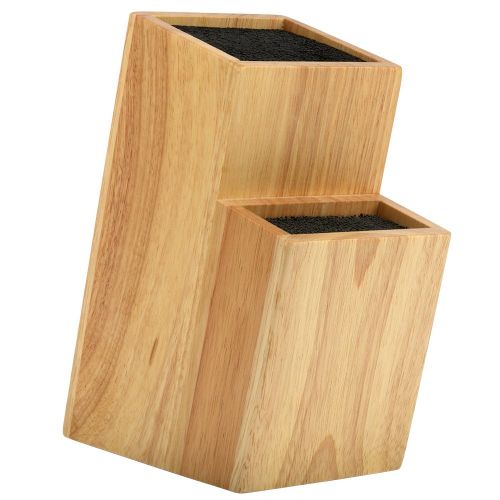  Mantello 2 Tier Universal Wood Knife Block Knife Holder Storage Organizer